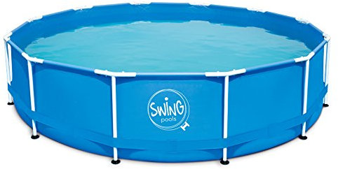 Swing Metal Frame Pool 3,66x0,84 m | Schwimmbecken | Aufstellbecken | Schneller Aufbau | Langlebig | Swimmingpool | Robust