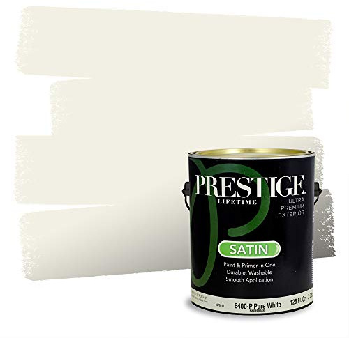 PRESTIGE Paints Exterior Paint and Primer In One, 1-Gallon, Satin, Comparable Match of Valspar* Pale Bloom*
