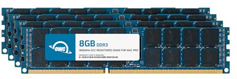 OWC 32.0GB (4X8GB) PC3-14900 1866MHz DDR3 ECC-R Módulos SDRAM Kit de actualización de Memoria para Mac Pro 2013, registrado en ECC, (OWC1866D3R8M32)