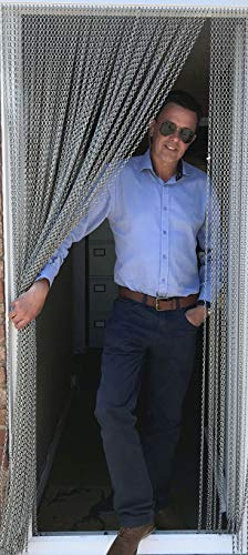 GUNMETAL GREY COLOUR - Premium Aluminium Chain Blind/Screen Blind/Insect Screen/Chain Screen/Fly Screen/Strip Blind/Bug Blind- 90cm wide