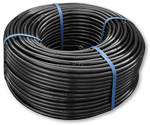 Suinga Tuyau d'arrosage goutte à goutte 16 mm 200m, Espacement de 33 cm entre les goutteurs, noir