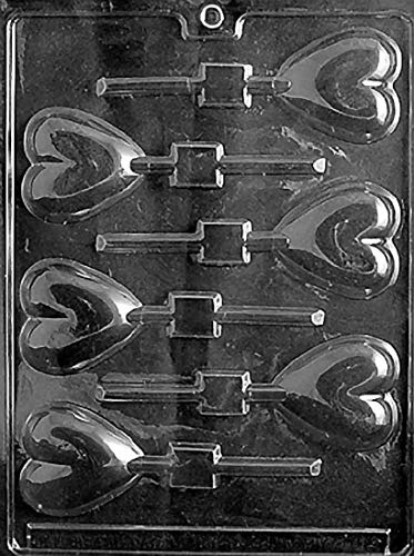 Grandmama's Goodies V026 Valentine's Day Heart Lollipop Chocolate Candy Soap Mold with Exclusive Molding Instructions … (1)