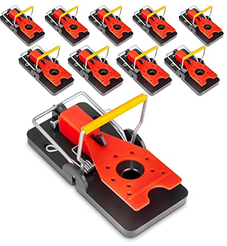 GARDIGO® Mausefalle 10er Set - Bunte Schlagfallen in Deutschland Farben | Schlagfalle für Mäuse zur Mäusebekämpfung | Wiederverwendbar Hygienisch | Stabile Falle aus Kunststoff | Mouse Trap Bunt