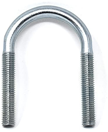 Design61 4X Bügelschraube DIN 3570 Rundstahlbügel M10 x 86 x Ø 38-42,4 mm Gewindebügel Galvanisch Verzinkt U-Bolzen für Rohrbefestigung Metallbau KFZ Industrie Boot Werkstatt BAU