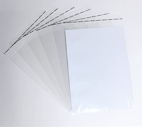 400 St. Schutzhüllen Prospekthüllen Klarsichthüllen, Folie, DIN A5/C5, glasklar, 167 x 229 mm mit 30 mm wiederverschließbarer Klappe zum Schutz von Flyern, Briefumschläge, Dokumenten, Fotos