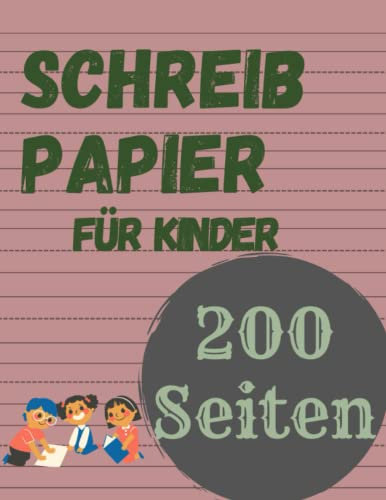 Schreibpapier für Kinder: 200-seitiges Notizbuch mit gepunkteten Linien (Handschrift-Übungspapier-Notizbuch / Blanko-Handschrift-Übungsbücher für Kinder)8.5x11in