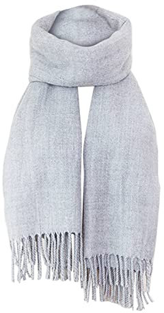 XXL Schal Damen Winter, Schal Frauen Winter Scarf Acryl Hellgrau Schal Wickelt Halstuch 200x70CM Weich Warm