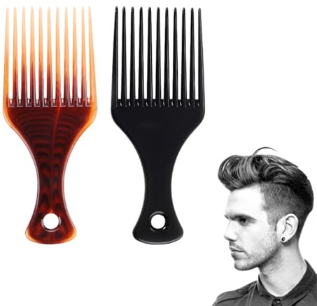 ZKSXOA Breite Zahnkämme, Lockenkamm Strähnenkamm, Afro Kamm, Große Kamm, Hai Zahnkamm, für Verschiedenen Arten Von Haaren Haarkamm schwarz