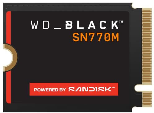 WD_Black 2 TB SN770M M.2 2230 NVMe SSD für Handheld-Gaming-Geräte, Geschwindigkeiten bis zu 5.150 MB/s, TLC 3D NAND, ideal für Steam Deck und Microsoft Surface – WDBDNH0020BBK-WRSN