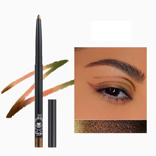 Erinde Crayon eyeliner kaki caméléon métallique pailleté coloré crayon khôl imperméable crayon eyeliner stick multichrome fard à paupières Sparkling longue durée