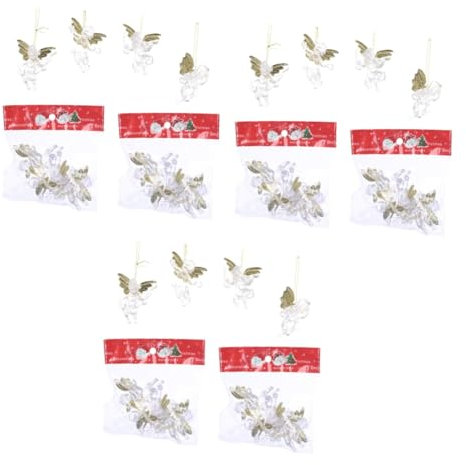 Cabilock 36 STK Hochzeit Hängende Verzierung Schöner Wandbehang Glasornament Engel Zum Aufhängen Aus Glas Anhänger Für Balkon Christbaumschmuck Statue Acryl Vitrine Fenster