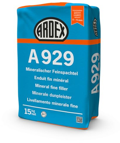 ARDEX A 929 Mineral finspatel, 15 kg diffusionsoffor och förhindrar mögelbildning