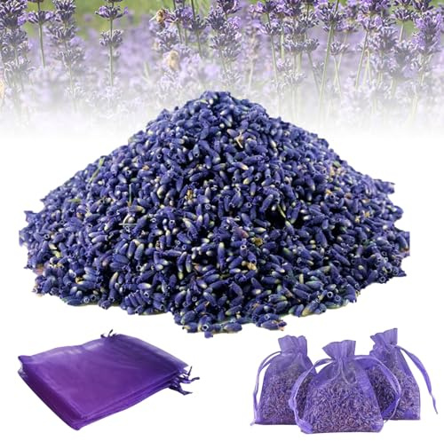Bzzerumy 180g Lavendelsäckchen, Duftend und Mottenschutz, 12 Stück mit Lavendelblüten, Frische für Kleiderschrank, Getrockneter Lavendel, Ideal für Zuhause