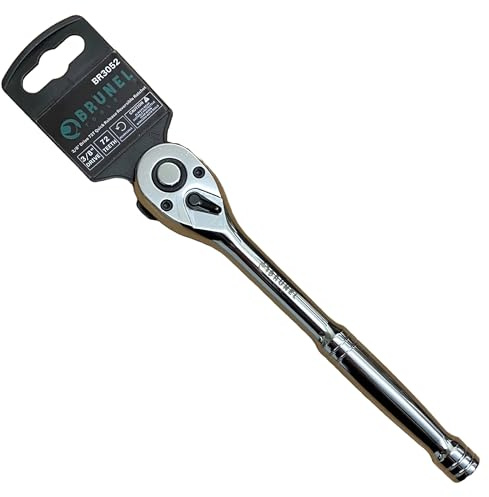 BRUNEL Tools 3/8 Drive 72T Quick Release Reversible Ratchet Socket Wrench BR3052