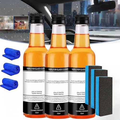 Avoxz Lot de 3 lingettes nettoyantes universelles pour vitre et pare-brise de voiture