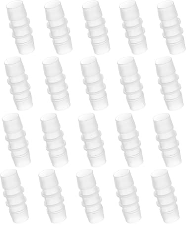 PATIKIL 20pcs Conector de Manguera para Acuario, Accesorio Recto de Púas de Plástico Conexión de Manguera Empalmador Adaptador Igual de Empalme para Aire Agua Tuberías Jardín Riego, 19mm