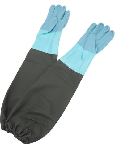CATIEBYE 1paar Schutz Und Reinigungshandschuhe Wasserdichte Gummihandschuhe Schulterlange Arbeits Und Gartenhandschuhe Für Putzen Gartenarbeit Und Arbeitsschutz