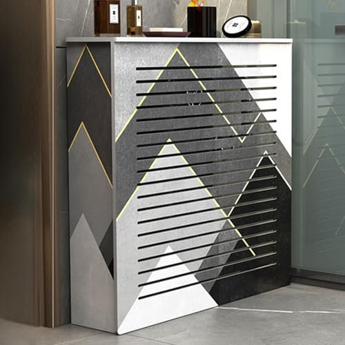 PVC Radiator Cover Heating Cabinet Shelf - Modern Grill Shelf Cabinet with Top Storage for Home