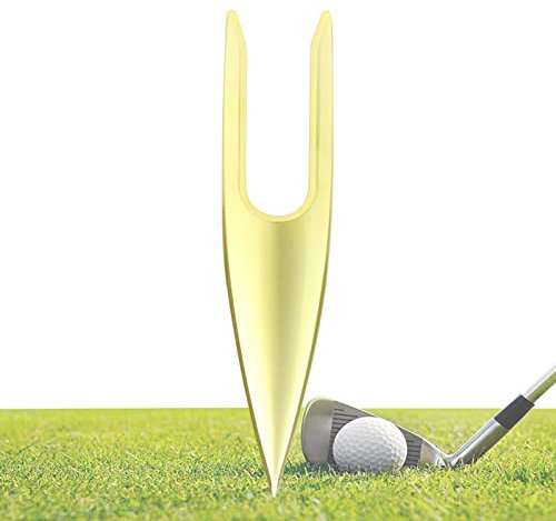 Vitsrisea Divot Repair Tool - Pitch Tool mit Ballmarker | Ergonomische Divot Fork für Green Care, Rasenreparatur und Golf-Training, Klappgabel