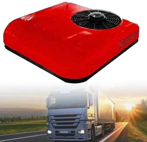 Aire Acondicionado De Techo For Camión, 8840 BTU, Todo En Uno, Eficiente Y Silencioso, For Caravanas, Autocaravanas, Autobuses, Camiones, Autocaravanas Y Excavadoras.(Red,24V)