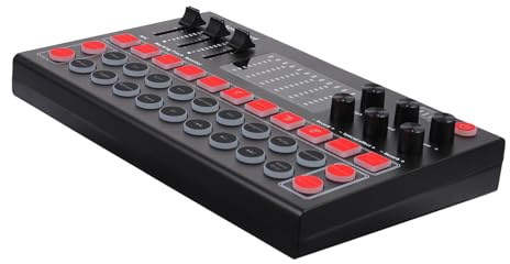 Operitacx Externe Soundkarte 7.1 Live Soundkarte für Computer und Handy Kunststoff Schwarz mit Echtzeit Monitoring für Live Show und Streaming