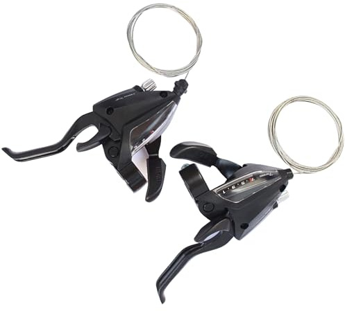 GDWD EF5007 3 x 7 Speed Bike Shift Brake Lever Set,V-Brake Shifter Combo Lever Left Right, Bicycle Accessories Easy Installation