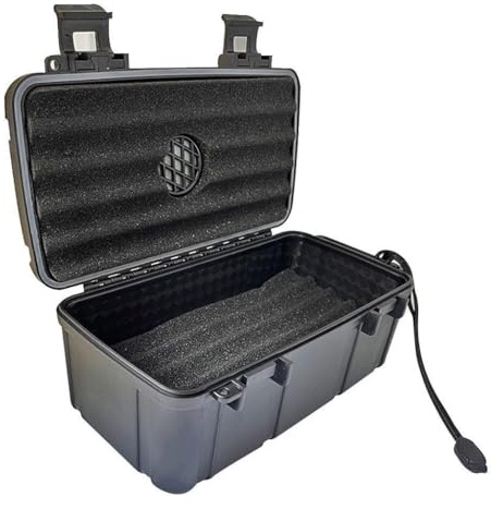 KIXZSAZ Humidor de Viaje, Estuche para Puros, cigarro con Efecto de humidificación, Regalo, humidificadores de Viaje para cigarros ABS, Estuche para humidificador de cigarros