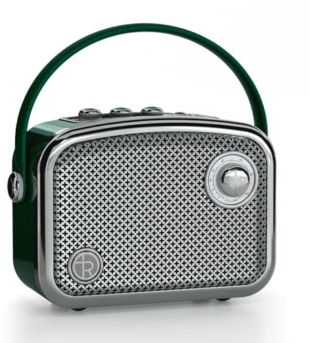 Portable Bluetooth Speaker Wireless Powerful Deep Bass Loud Stereo Sound Cute Fashion Style Vintage Decor Speakers with Subwoofer DSP Support TWS/USB/AUX for Home Desk Accessories Party Outdoor