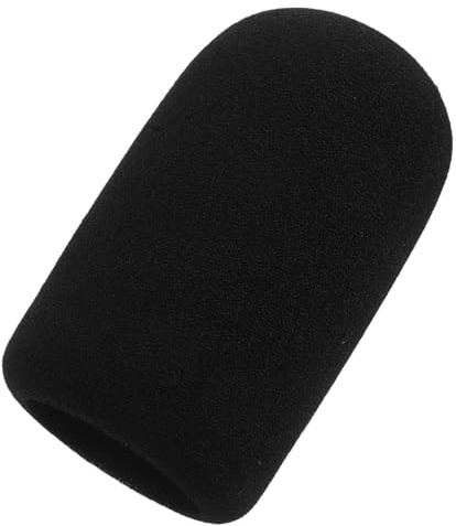 SEWACC Mikrofon Windschutz Schaumstoff Schwarz Kompatibel mit Audio Technica At2020 Atr2500 At2035 Popfilter für Gesangsaufnahmen Windgeräuschreduzierung Leichte Mikrofonabdeckung