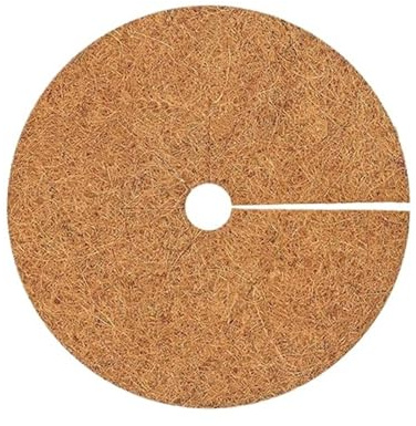 WSQHAO 10 Piezas de Fibra Coco for mantillo árboles, Discos, Protectores Cubierta, esteras, Anillos for paisajismo, y Plantas Exterior para jardín(Diameter 30cm)