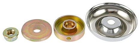 Hyuduo Kit de Adaptador de Cabezal de Corte para Exteriores Material de Acero Adaptador de Cabezal de Cortacésped de 4 Piezas Incluye Tuerca de Seguridad Arandela de Empuje para Desmalezadoras
