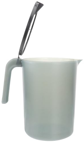 GETAJGHSD Bollitore per Bevande in Plastica 2000ml con Coperchio e Manico, Brocca per Acqua Fredda Trasparente Nera, Brocca per Succo per Feste, Picnic e Uso Domestico Riutilizzabile
