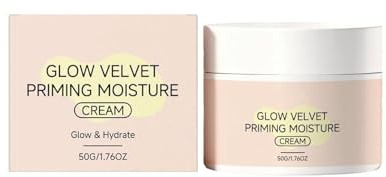 2026 New Glow Velvet Priming Moisture Cream, Makeup Gripping Primer, Velvety Finish Face Primer & Moisturizer, Moisturizing & Nourishing Skincare for Soft Radiant Skin, Suitable for All Skin