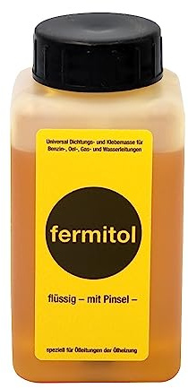Fermit Fermitol 125g Flasche flüssig Kunstharz Kleber Dichtungsmittel Klebemasse Dichtungsmasse Klebemasse Dichten von Gewinden Öl Benzin Fette Spiritus beständig