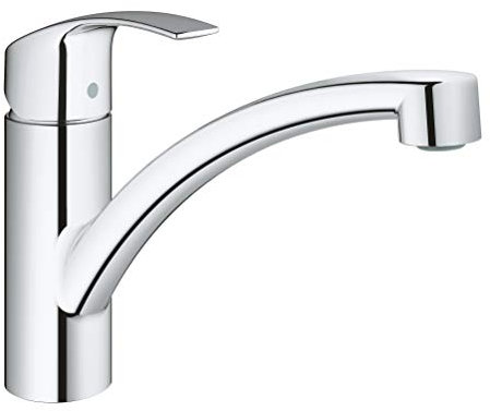 Grohe Eurosmart Einhand-Spltischbatterie, DN 15, chrom, 33281002, flacher Auslauf