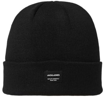 JACK & JONES Herren Strickmütze JJDNA Beanie NOOS 12092815, Einfarbig, Gr. One Size, Schwarz (Black)