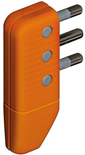 BTicino S2468TJE Kit Spina Corner Squadra, 2P+T, 16 A, Arancio