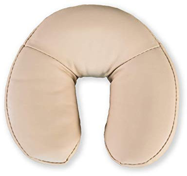 Zen – Premium Gesichtskissen für Massageliegen – Kopfpolster aus weichem Schaumstoff mit Kunstleder-Bezug – Kopfteil-Kissen für Kosmetik-, Therapie- & Behandlungsliegen – Massage-Zubehör (Cremé)