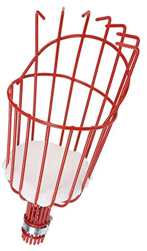 Fruktplockare, lätt fruktplockare, avtagbar fruktplockare, verktyg, fruktplockningsverktyg för hem, fruktplockare, skördekorg, fruktplockare, upphämtningsverktyg, korg, fruktplockare (utan stång) (röd)