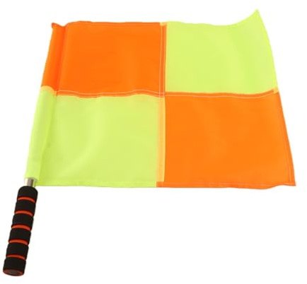 Bandiera colorata per guardalinee arbitro 2PCS con custodia per partite sportive Calcio Football Hockey Training