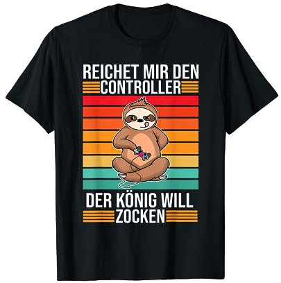 Zocken Reichet mir den Controller König Konsole Gamer T-Shirt