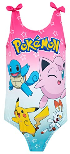 Pokémon Badeanzug für Mädchen Pikachu Schwimmanzug Rosa 152
