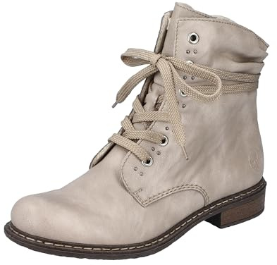 Rieker 71218 snörkängor för kvinnor, Beige, 39 EU