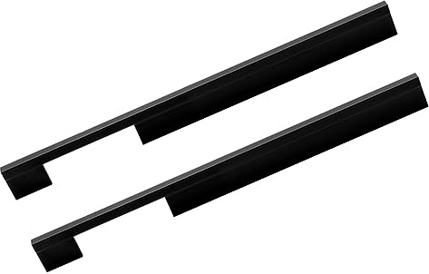 Schwarze Schrankgriffe 2 Stück Möbelgriffe Küchengriffe Schranktürgriffe Lang Griffe Schubladengriffe aus Aluminiumlegierung mit Schrauben (Length 1200mm)