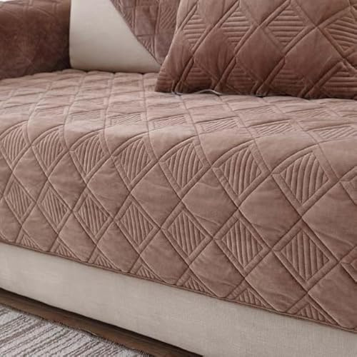 YWQJL Samt Sofabezug Sofaschoner antirutsch1 2 3 4 Sitzer,l Form Sofaüberwurf rutschfest,Sofa Überzug hundedecke Sofa Couch Überzug Couch Überzug Sofa Überwurf (#11, 90x120cm)