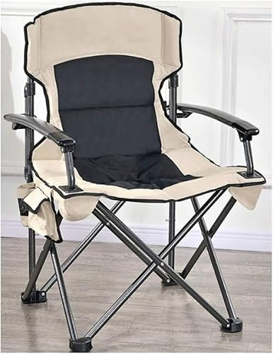 BUNIQ Campingstuhl, Aluminium, Regiestuhl, tragbar, klappbar, Strandstuhl, Freizeit, Angelstuhl (Color : Khaki)