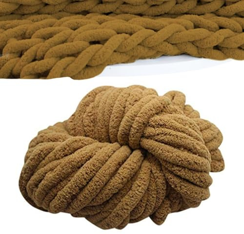 Chunky Yarn Crochet -Grosse Laine À Tricoter À La Main -fil De Chenille Épais Pour Le Crochet-Fil De Couverture Pour Le Crochet Pour Tricot À Bras Et CrochetCanapé Géante En Tricot Épais Bricolage,18M