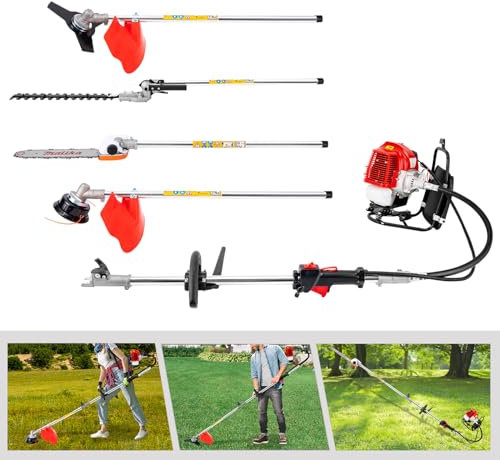 Benzin Rasenmäher High Speed 1,7 kW Heckenmäher Multitool 4-in-1