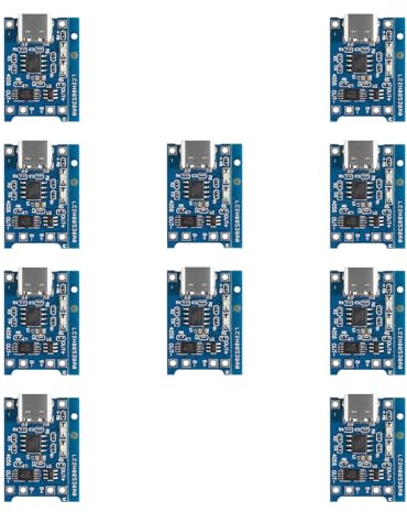 10pcs TP4056 Type-c USB 5V 1A 18650 Lithium Battery Charger Module Charging Board with Dual Protection Functions.