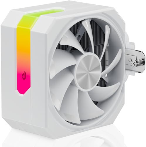 upHere gaming ARGB CPU Cooler,4 Heat Pipes CPU Kühler,120MM PWM Lüfter,Ohne Entfernen des Lüfters zu Installieren den CPU Kühler,für AMD AM4 AM5/Intel 2011/2066 (X79/X99),PC Kühler,up1TC4.